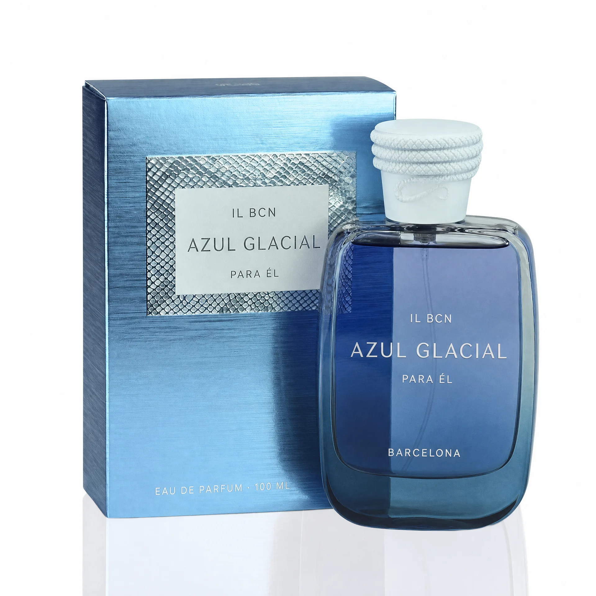 Azul Glacial de IL BCN Eau de Parfum para hombre 100 ml con caja