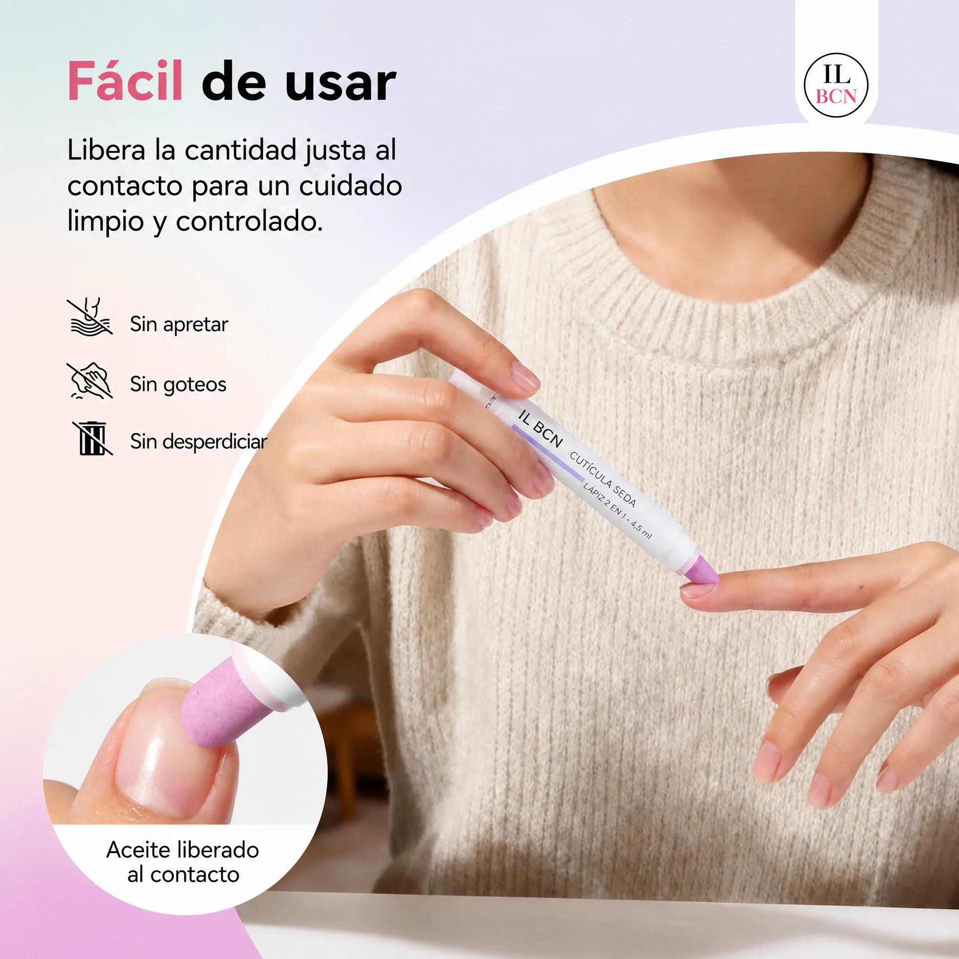 Cómo utilizar Cutícula Seda sin apretar ni gotear