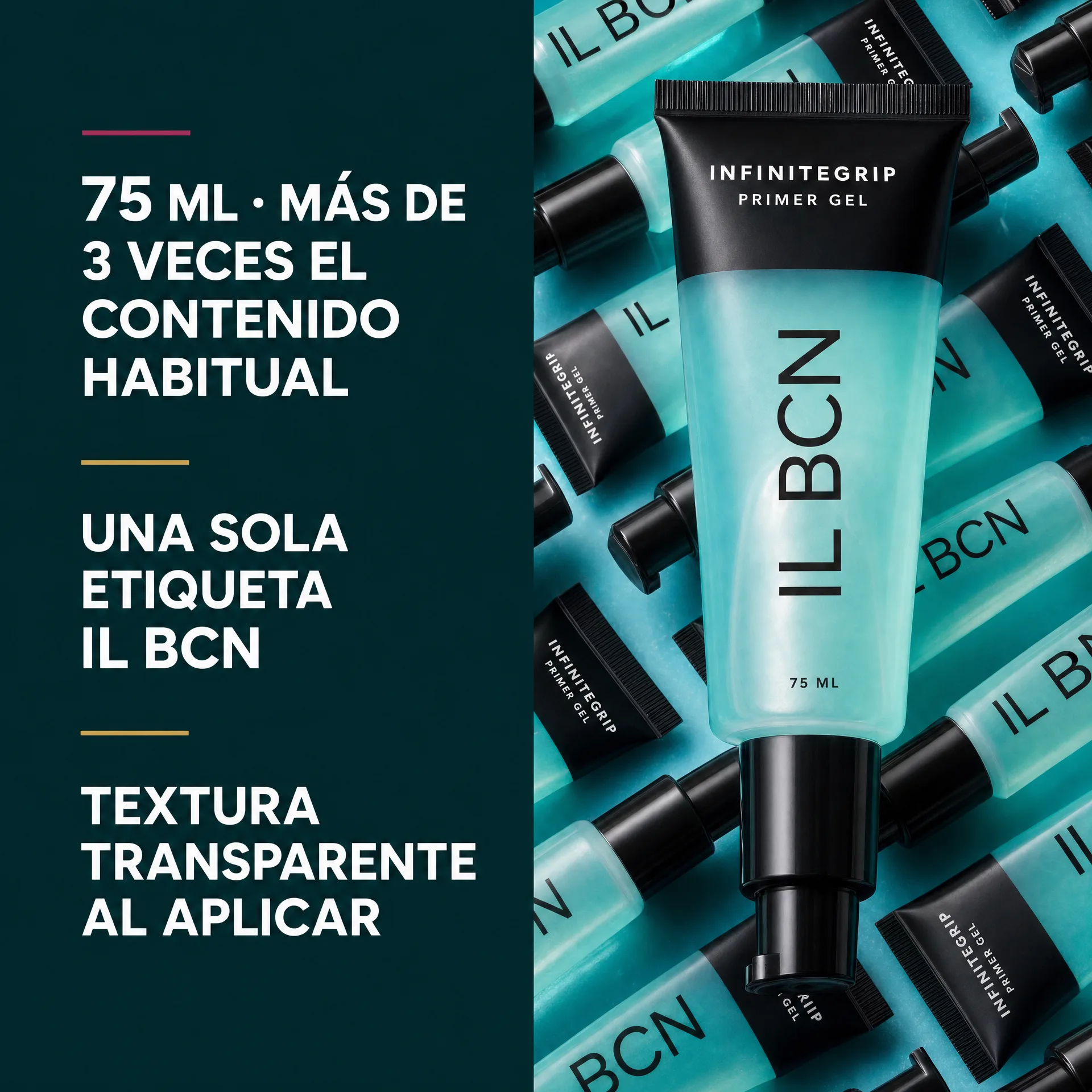 InfiniteGrip en su formato de 75 ml y etiqueta única IL BCN