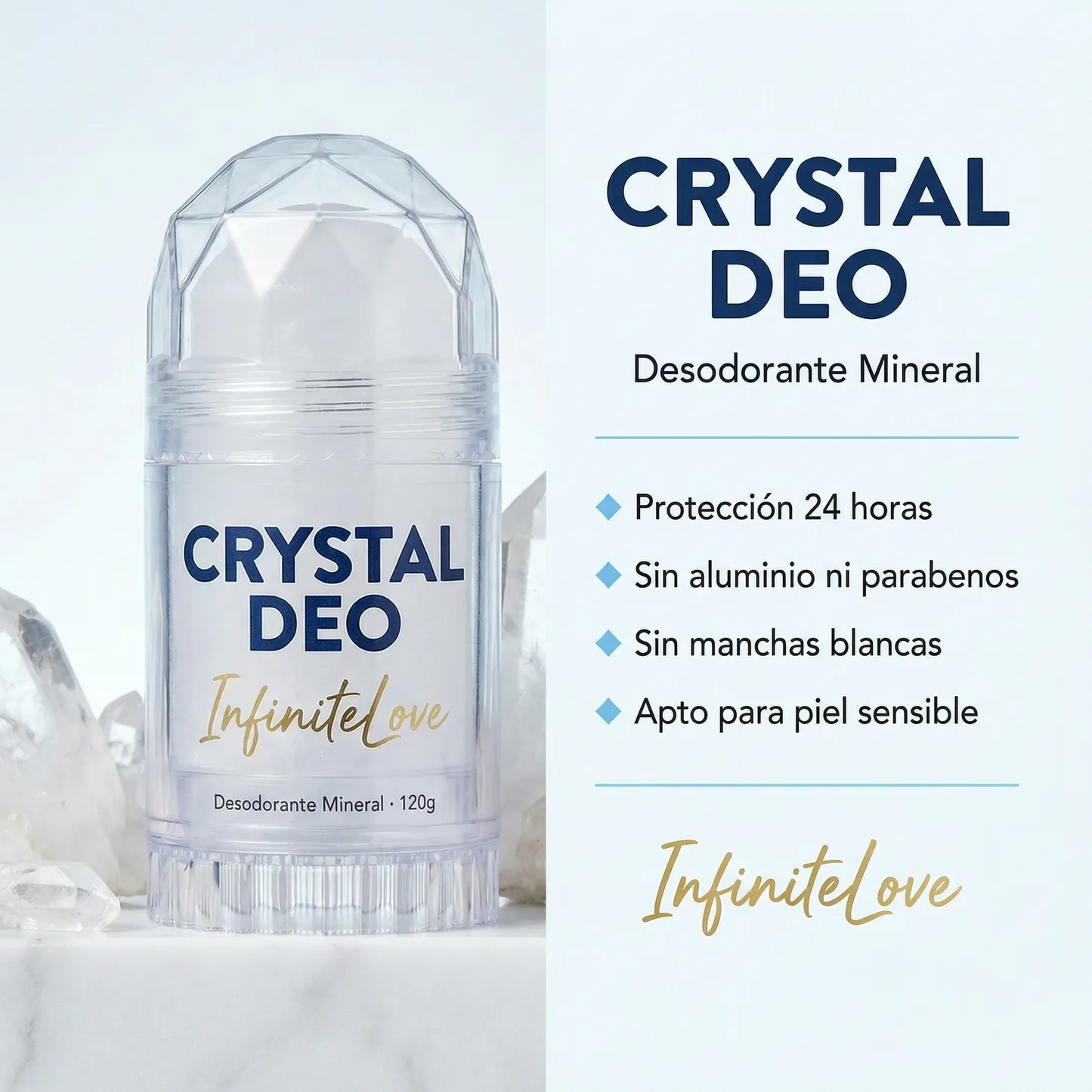 Desodorante Crystal Natural 24H – Protección Sin Químicos