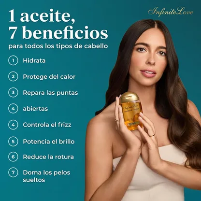 Aceite de Argán Reparador – Brillo, Suavidad y Cabello Sin Frizz