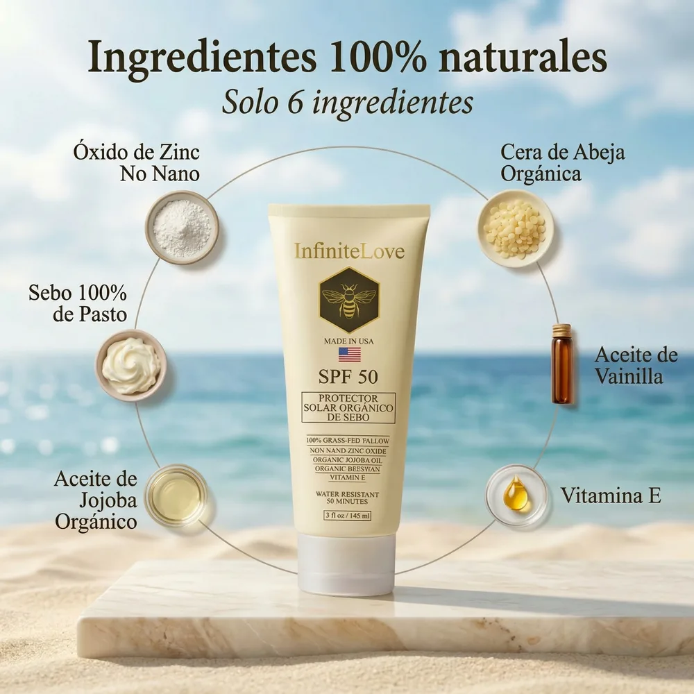 Protector Solar Mineral de Sebo SPF 50 – Hidratación y Protección Total