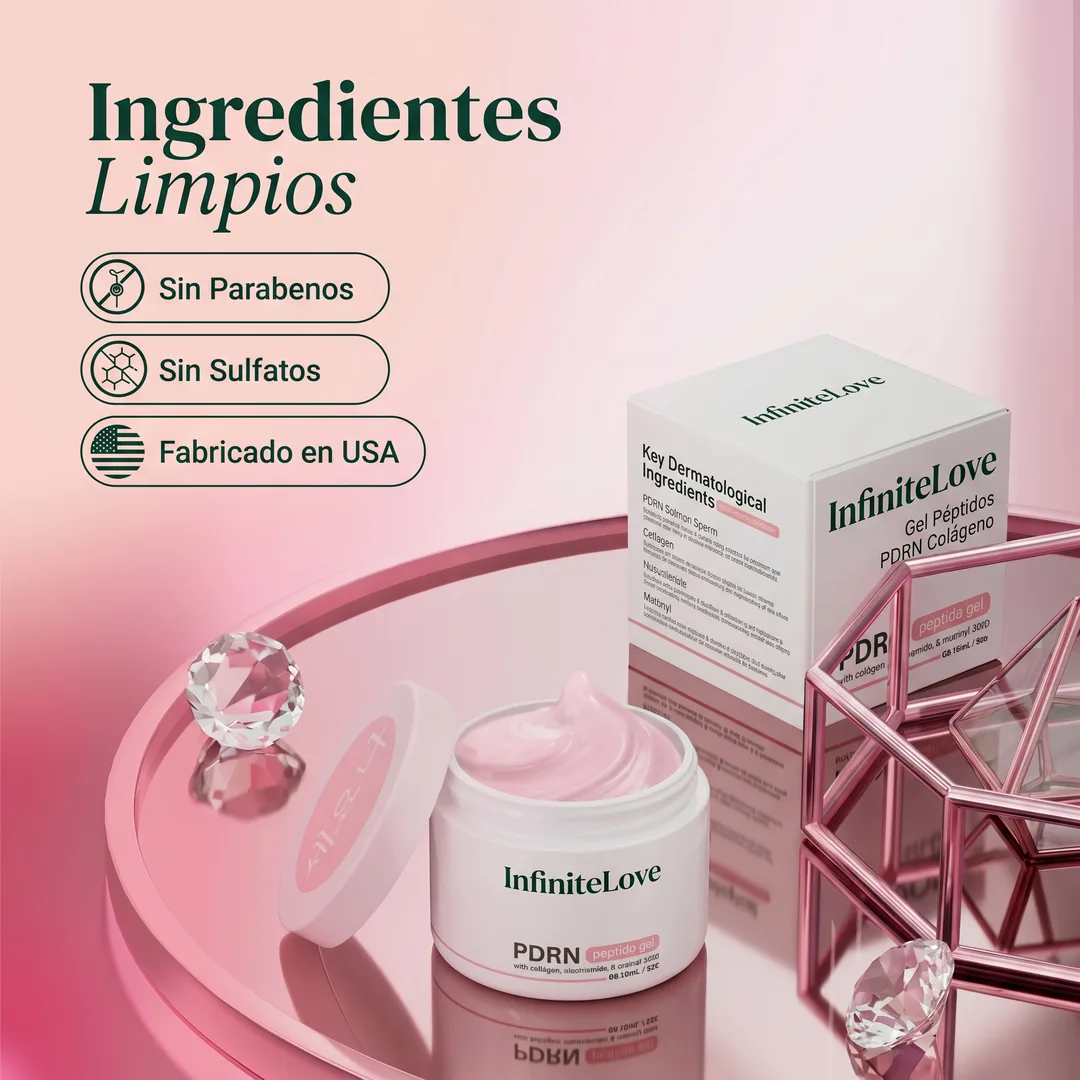 Gel Facial Reafirmante con Péptidos y PDRN – Hidratación Profunda y Efecto Glow