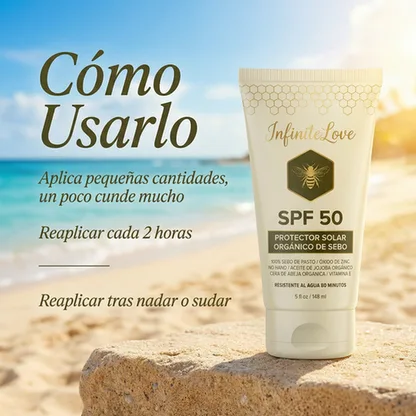 Protector Solar Mineral de Sebo SPF 50 – Hidratación y Protección Total