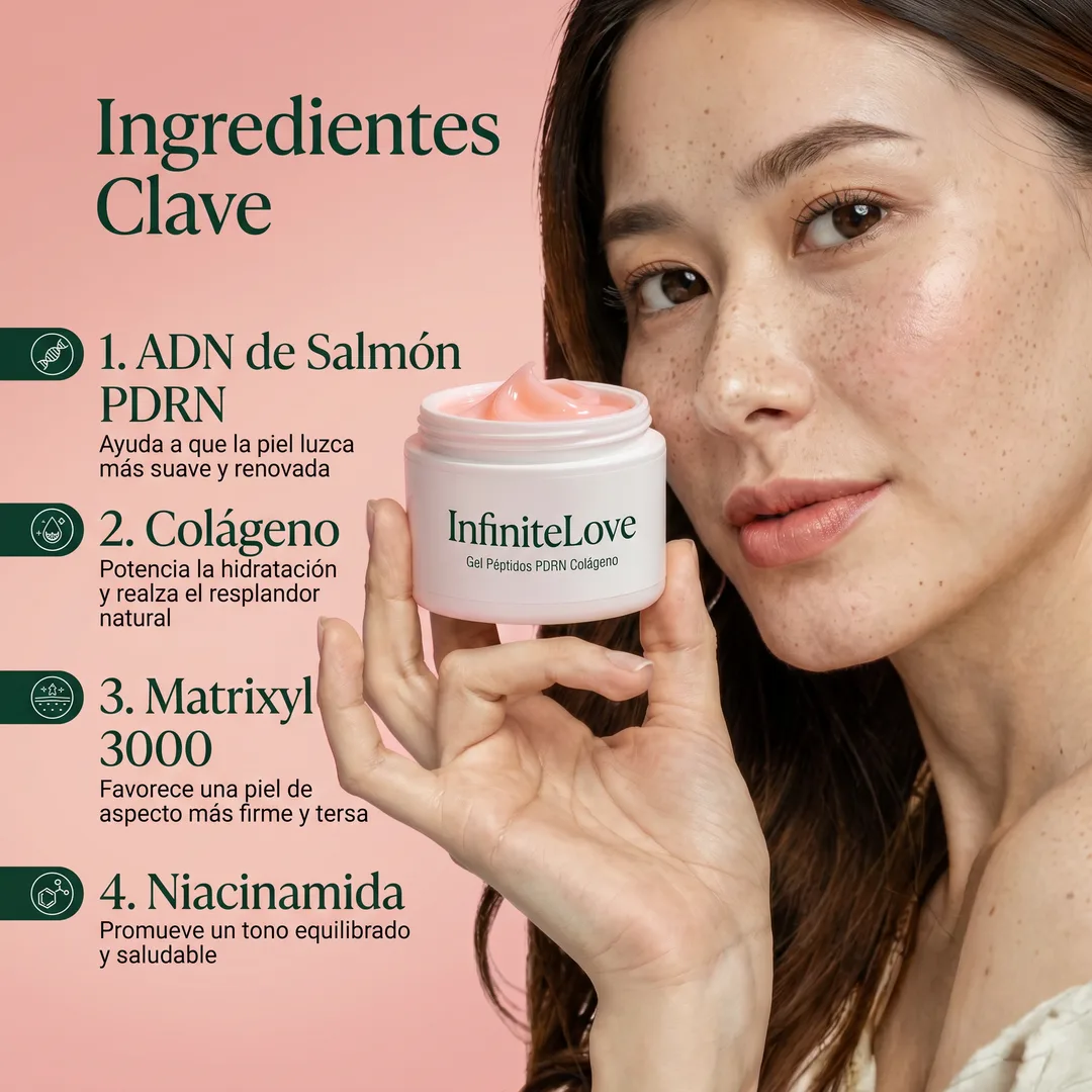 Gel Facial Reafirmante con Péptidos y PDRN – Hidratación Profunda y Efecto Glow