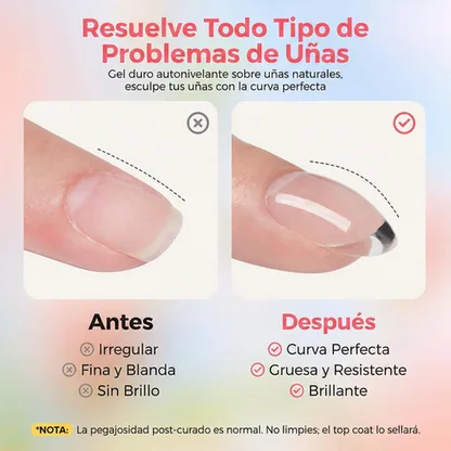 Gel Constructor de Uñas Rosa – Efecto Salón Profesional en Casa