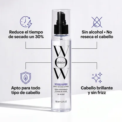 Spray Secado Rápido Anti-Frizz – Cabello Suave y Brillante al Instante