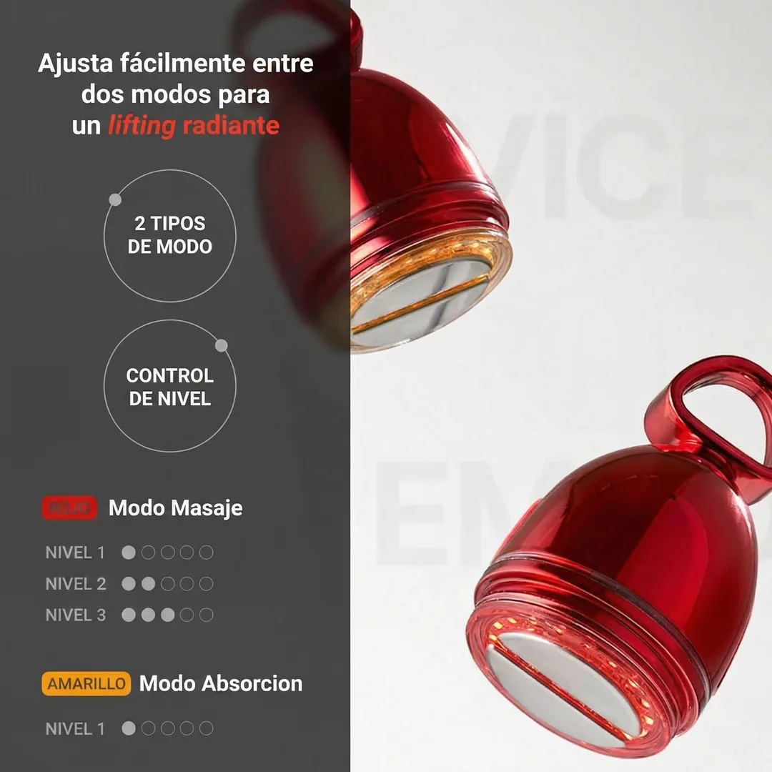 Crema Lifting con Dispositivo EMS y Luz LED – Efecto Reafirmante y Glow Profesional en Casa