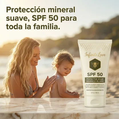 Protector Solar Mineral de Sebo SPF 50 – Hidratación y Protección Total