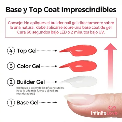 Gel Constructor de Uñas Rosa – Efecto Salón Profesional en Casa