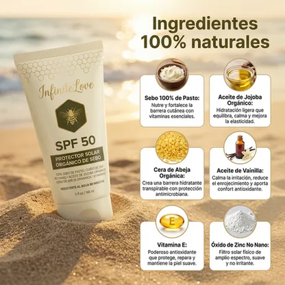 Protector Solar Mineral de Sebo SPF 50 – Hidratación y Protección Total