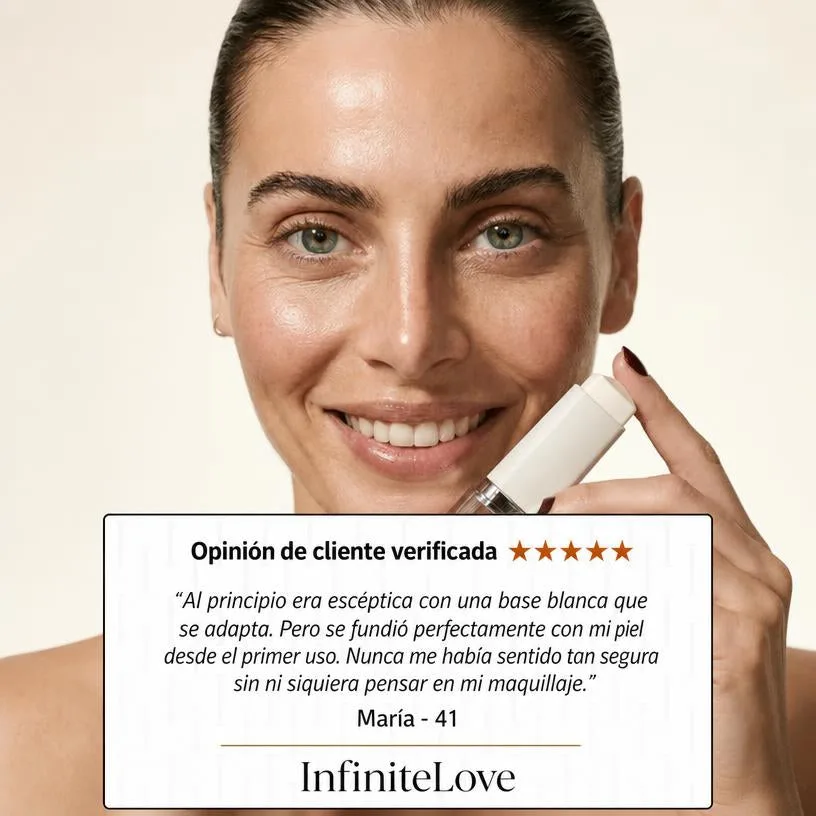 Base de Maquillaje Adaptable Stick con Brocha Colágeno Péptidos Volufiline SPF