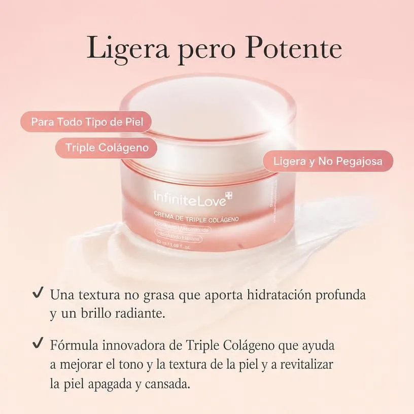 Crema Triple Colágeno — Niacinamida y Elastina Antiedad 50ml