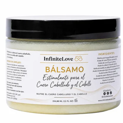 Balsamo Estimulante Cuero Cabelludo y Cabello Manteca Karite Mango Romero Menta 100% Natural 177ml