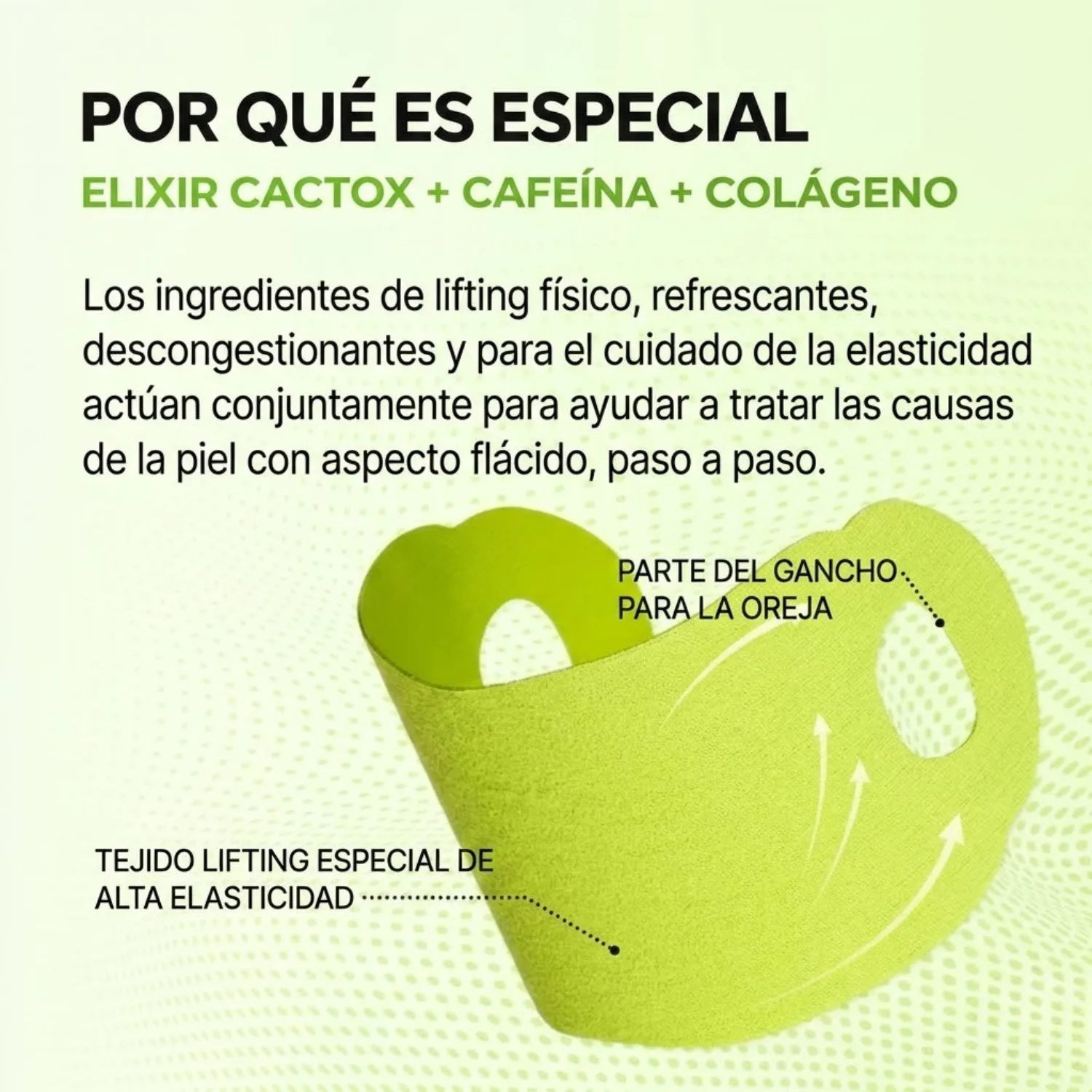 Mascarilla Facial 'V-Up' de Hidrogel Refrescante para Reducir Papada, Desinflamar y Definir el Contorno (Efecto Lifting)
