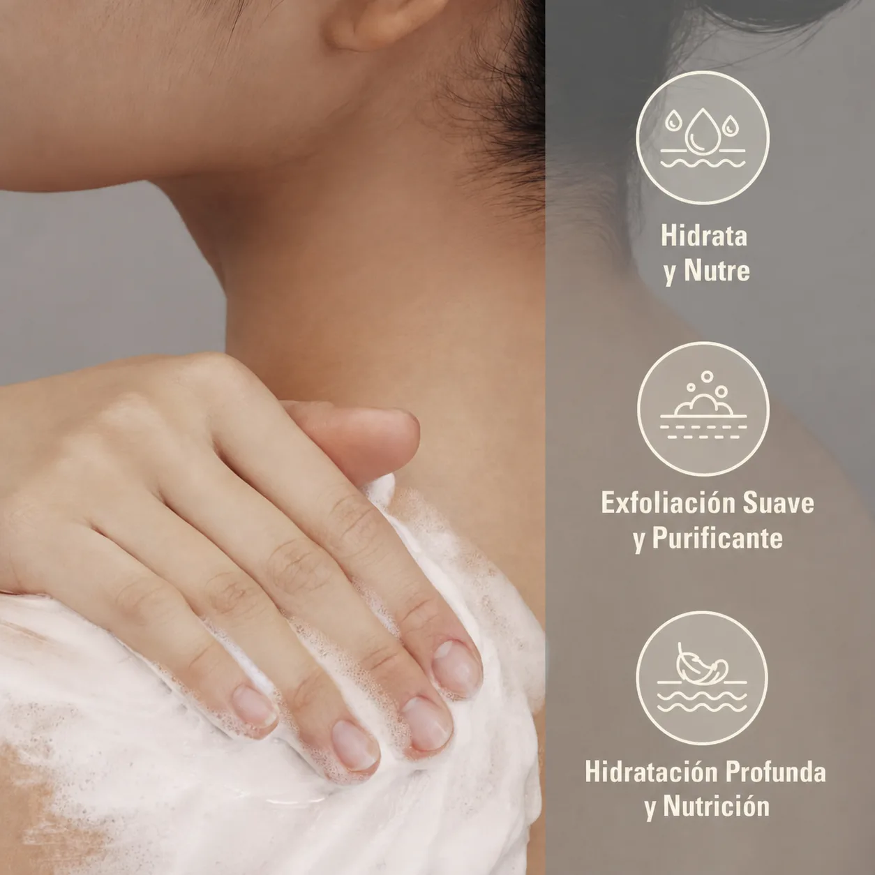 Beneficios: Hidrata y Nutre, Exfoliación Suave y Purificante