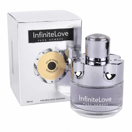 InfiniteLove Silver Homme — Eau de Toilette Masculina Cítrica, Especiada y Amaderada 100 ml
