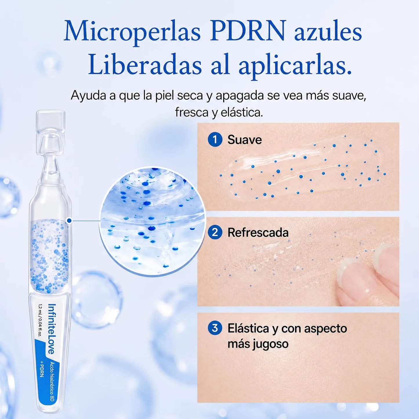 Hydra8D — Sérum Hidratante con Ácido Hialurónico 8D + PDRN, 30 Ampollas