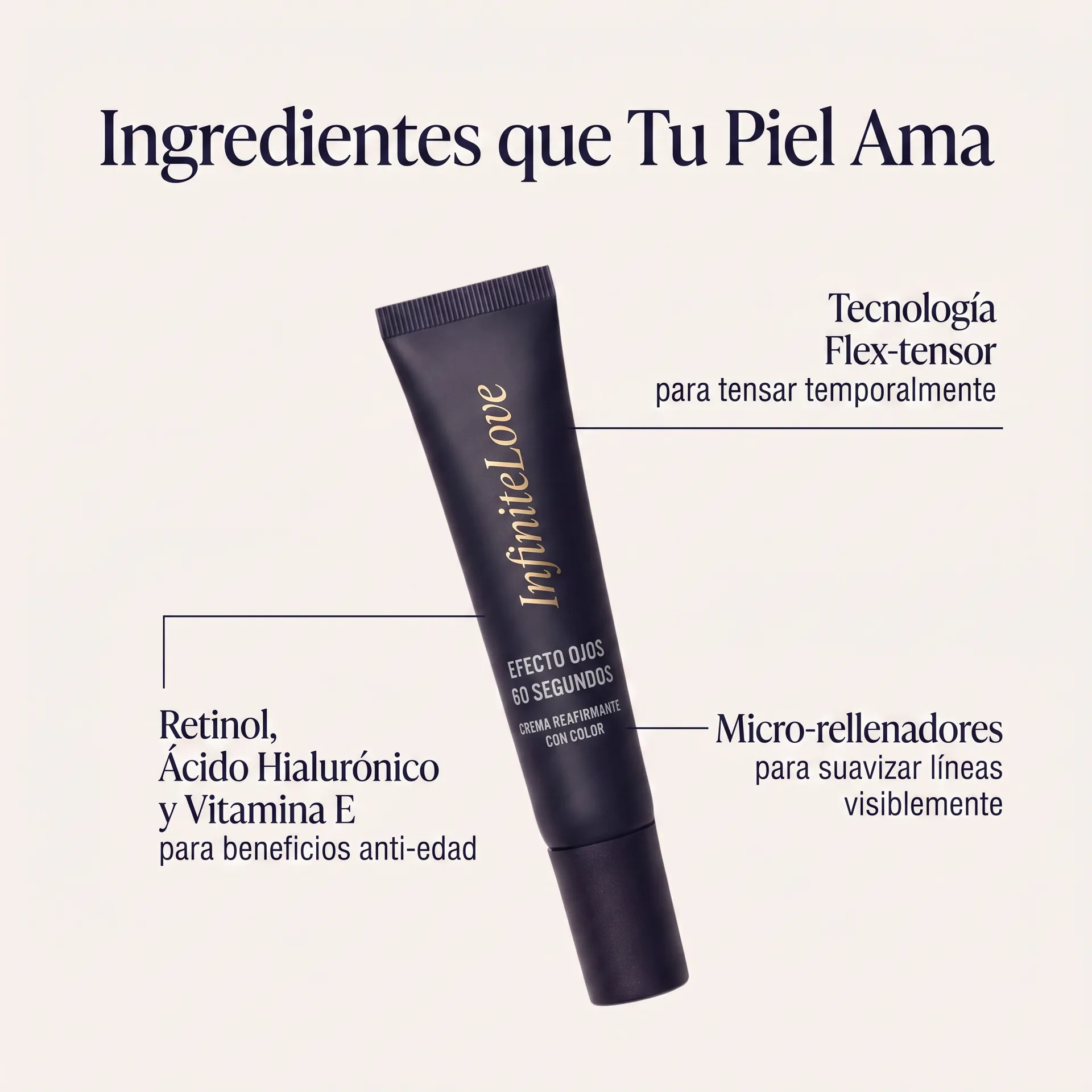 Ingredientes - Retinol, Ácido Hialurónico, Vitamina E