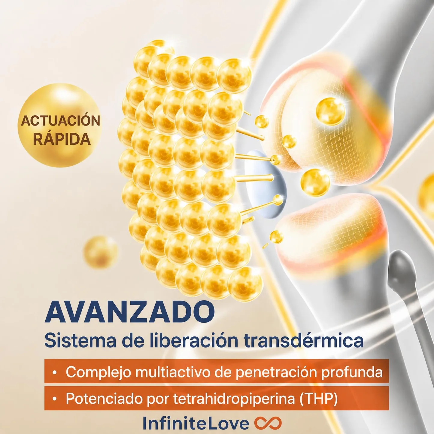 Crema de Masaje Articular Efecto Frío Cúrcuma Glucosamina Condroitina MSM Ácido Hialurónico 100ml