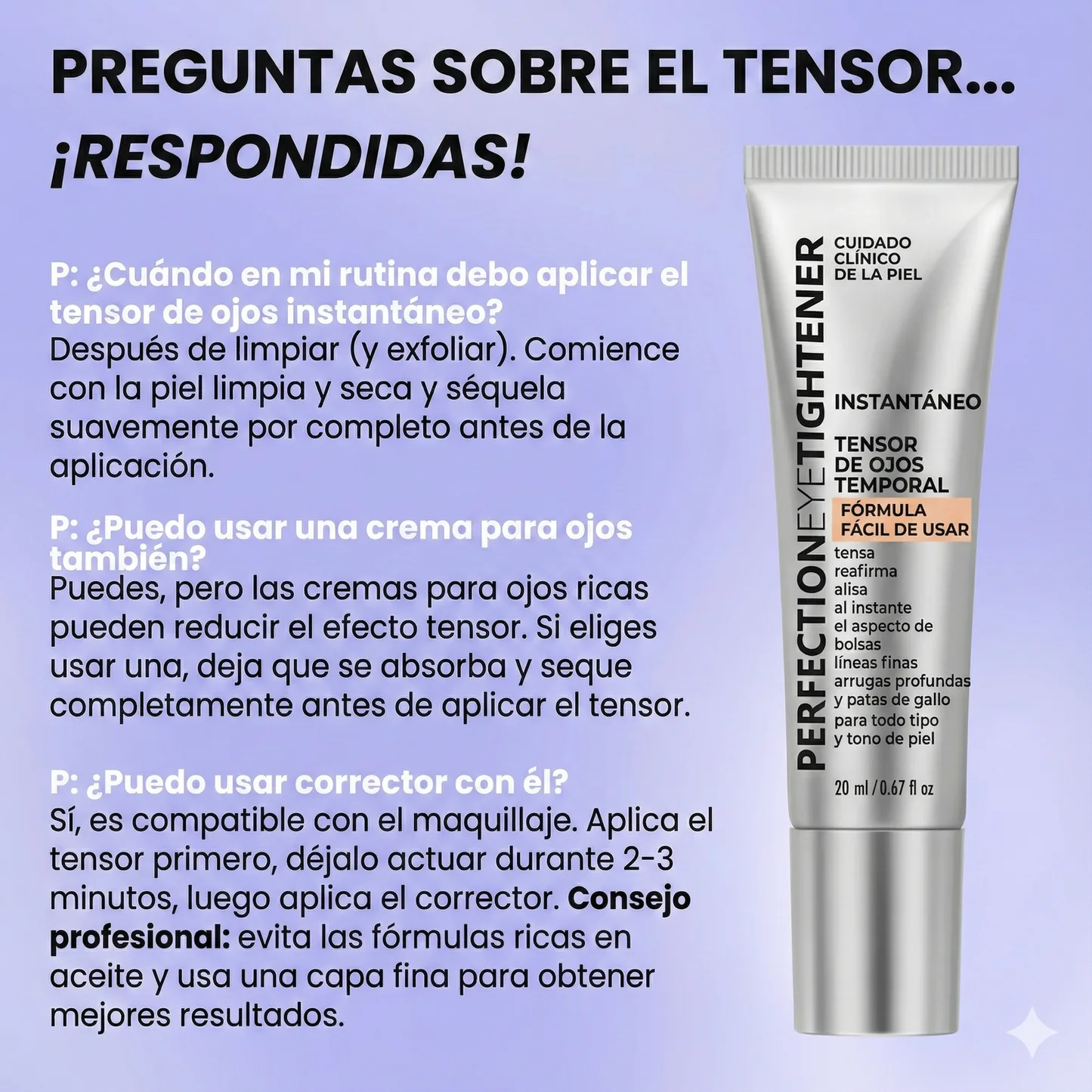 InfiniteLift – Gel tensor para bolsas y líneas de expresión