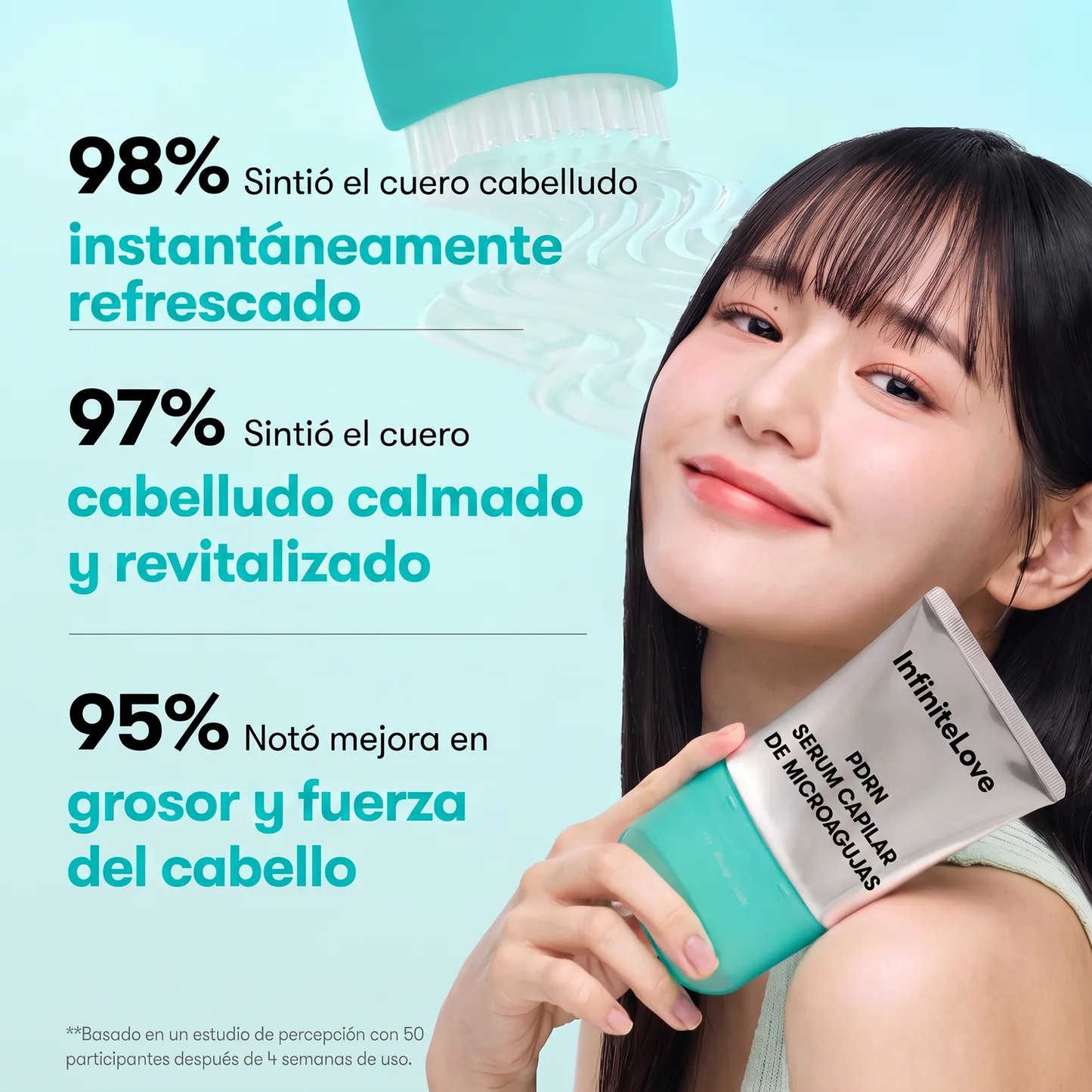 98% Cuero Cabelludo Refrescado - InfiniteLove Serum de Microagujas