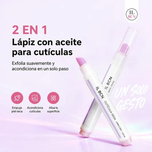 Cutícula Seda — Lápiz 2 en 1 para Cutículas · Pack de 2