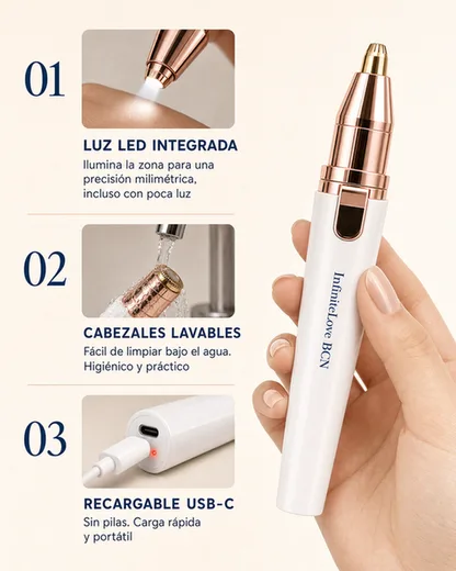 Depiladora Facial y de Cejas 2 en 1