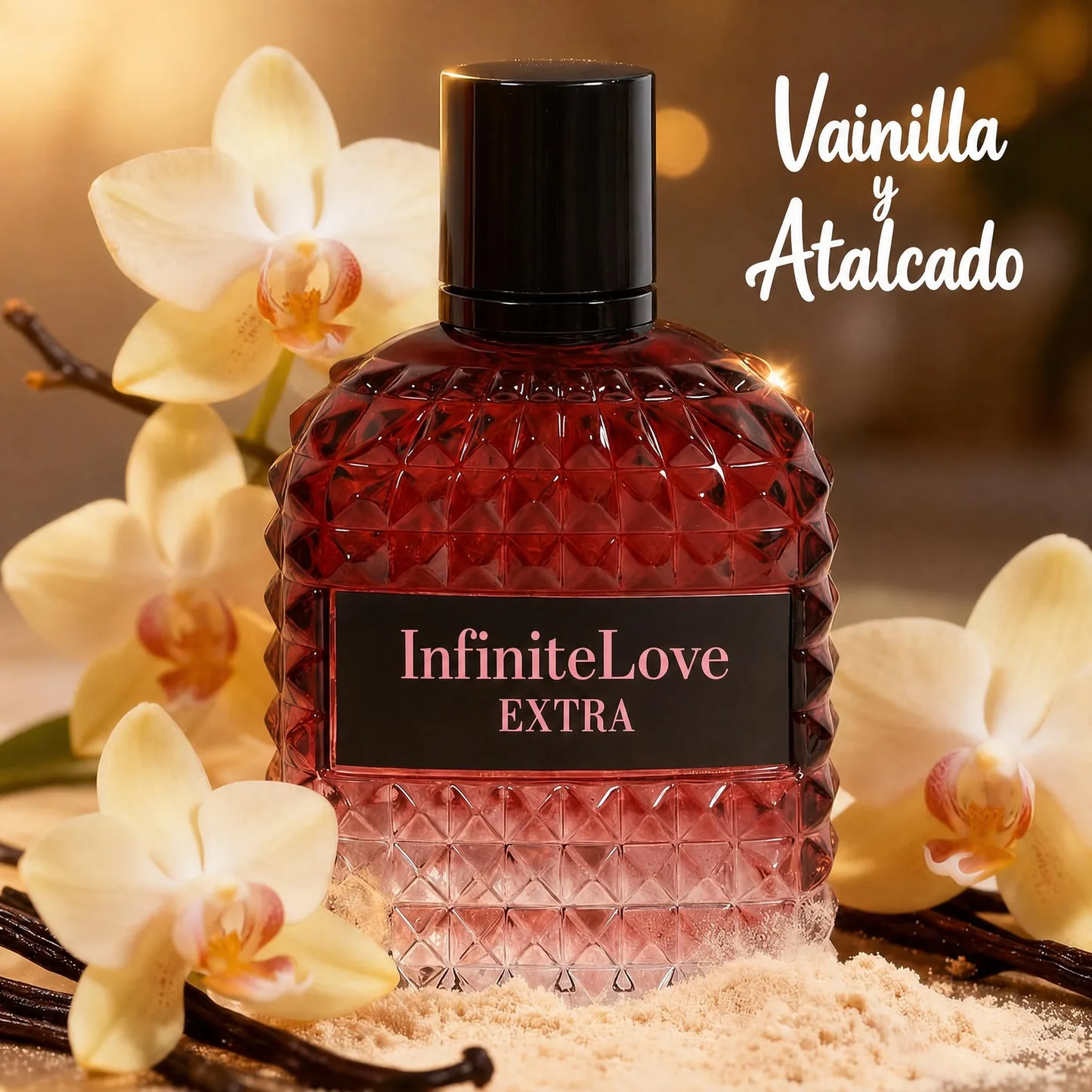 InfiniteLove Extra Eau de Parfum Frutal Floral Ambar Vainilla Grosella Ron Rosa Mujer 100ml