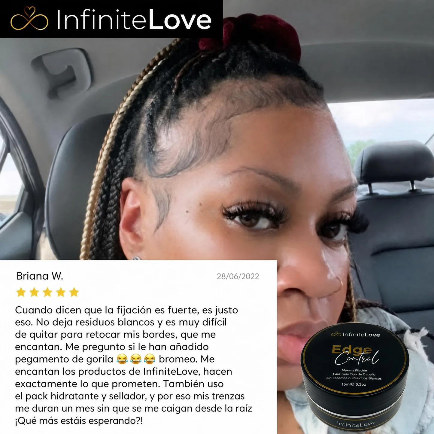 Edge Control Fijacion Fuerte Bordes Definidos Aceite Argan Ricino Sin Parabenos Cabello Natural 150ml