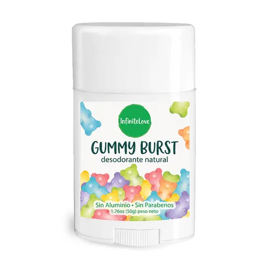 Desodorante Natural Gummy Burst Sin Aluminio Hipoalergenico Vegano Ninos y Adolescentes 50g