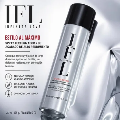 Spray Texturizador Estilo al Máximo — Volumen y Textura con Protección Térmica 262 ml
