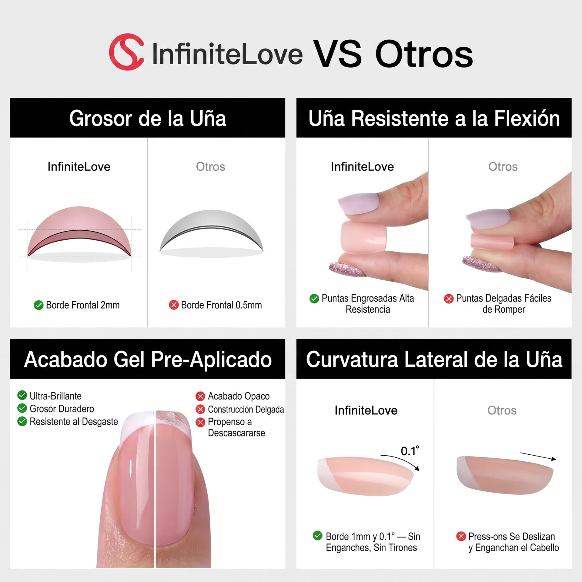 InfiniteLove VS Otros - Comparación de Calidad