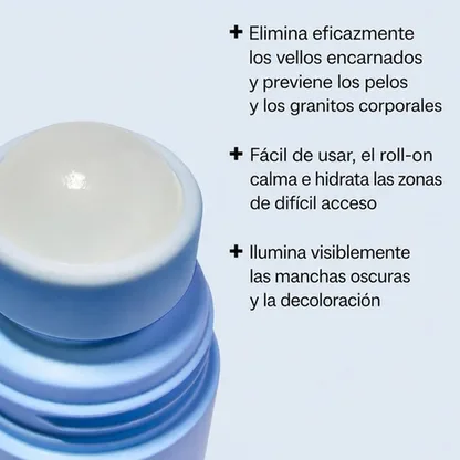 Solución Alisante Tratamiento Pelos Enquistados BHA AHA Niacinamida Roll-On 50ml