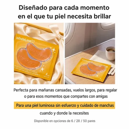 Mascarilla Ojos Vita Jelly Ácido Kójico Cúrcuma Iluminadora Anti-Ojeras Hidrogel K-Beauty 6 Pares