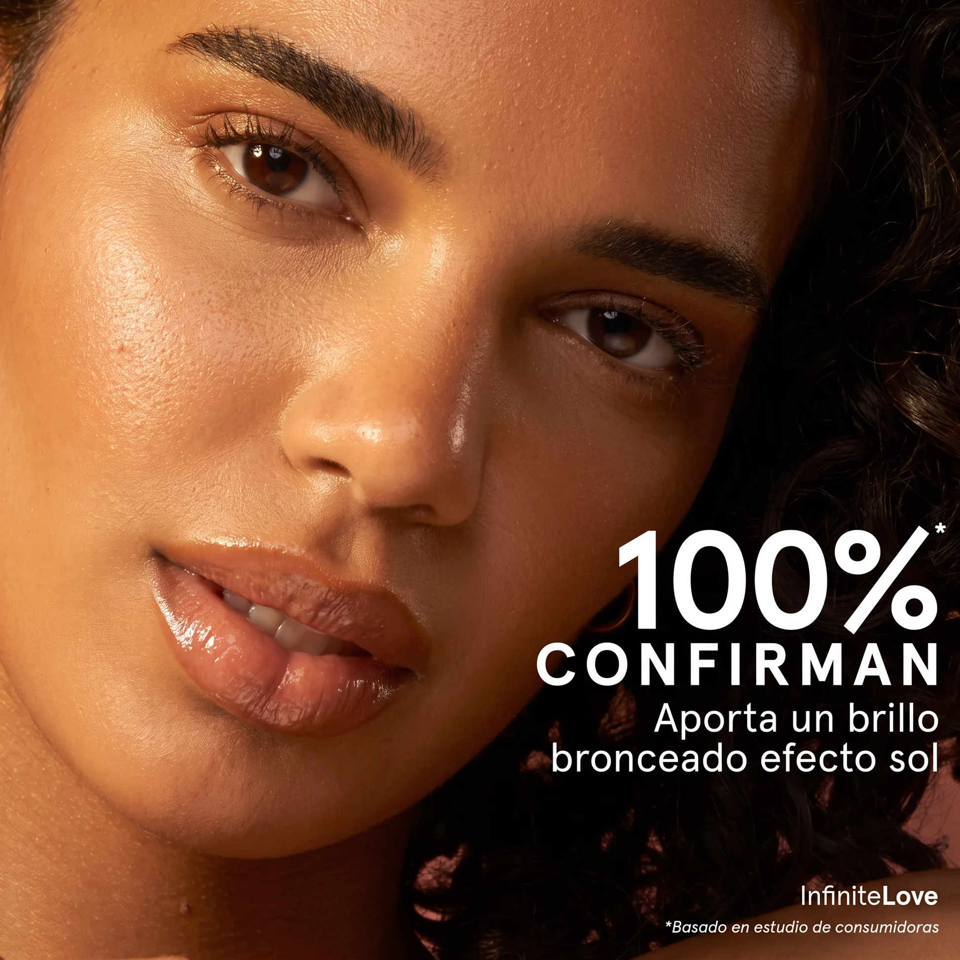 Efecto glow bronceado
