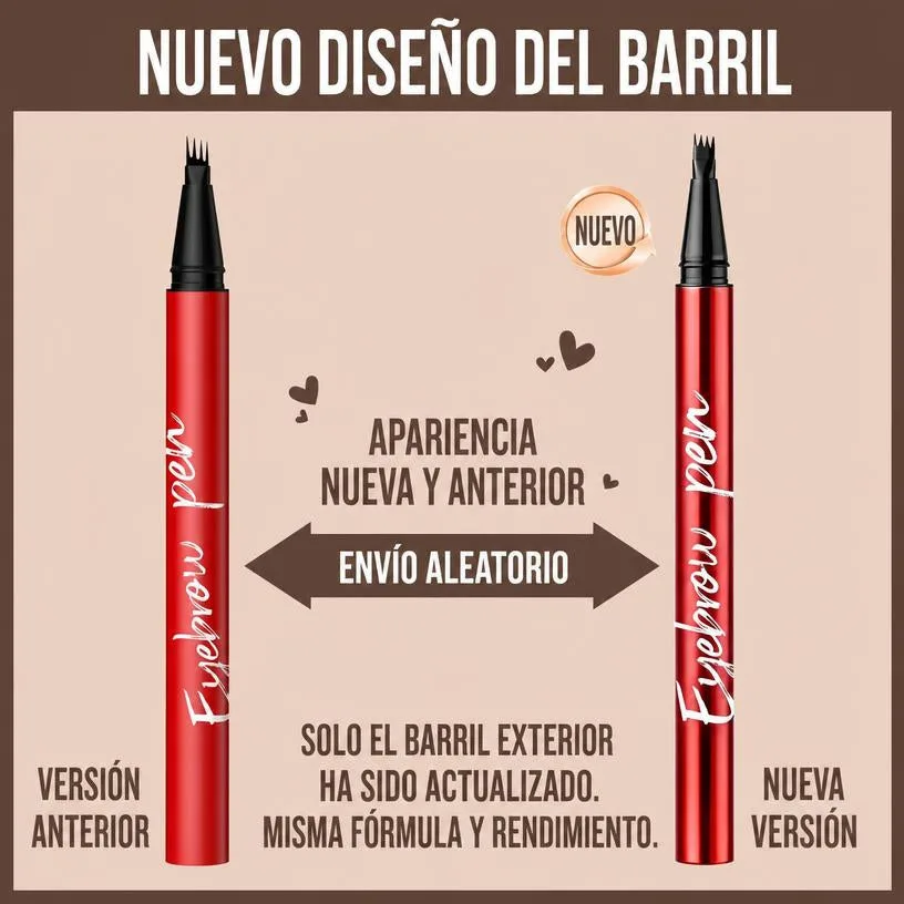 Lápiz de Cejas Micropunta 4 Puntas Resistente al Agua Anti-Manchas 24h Tono Marrón Pack 2 Uds