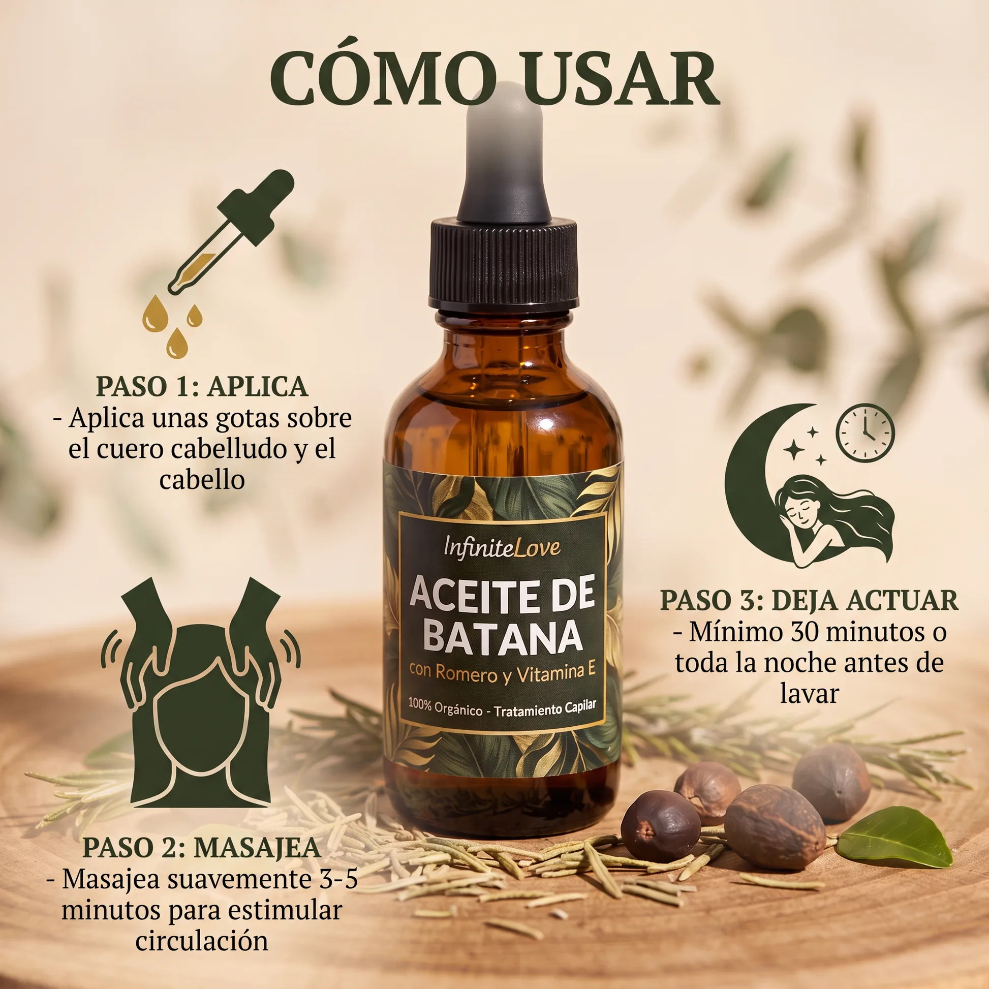 Cómo Usar - Aceite de Batana InfiniteLove