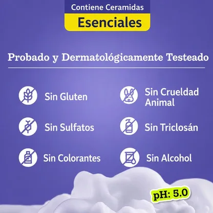 Gel de Ducha Exfoliante Ácido Láctico 4% + Salicílico Ceramidas Piel Suave 473ml