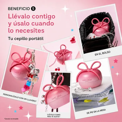 Lazo Seda — Cepillo Desenredante Portátil con Tapa Protectora