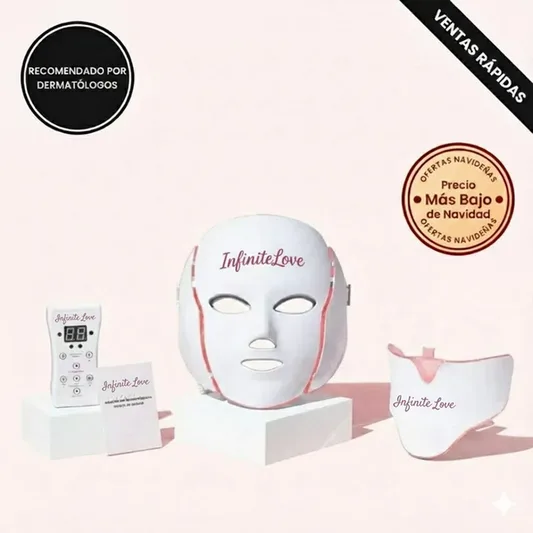 Máscara Facial Anti-Edad de 7 Colores LED y Microcorriente (EMS) para Lifting de Papada y Reafirmar Mejillas