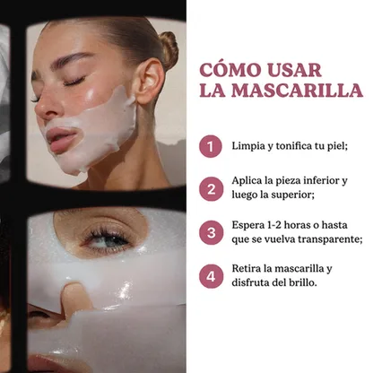 Modo de uso en cuatro pasos de la mascarilla InfiniteGlow