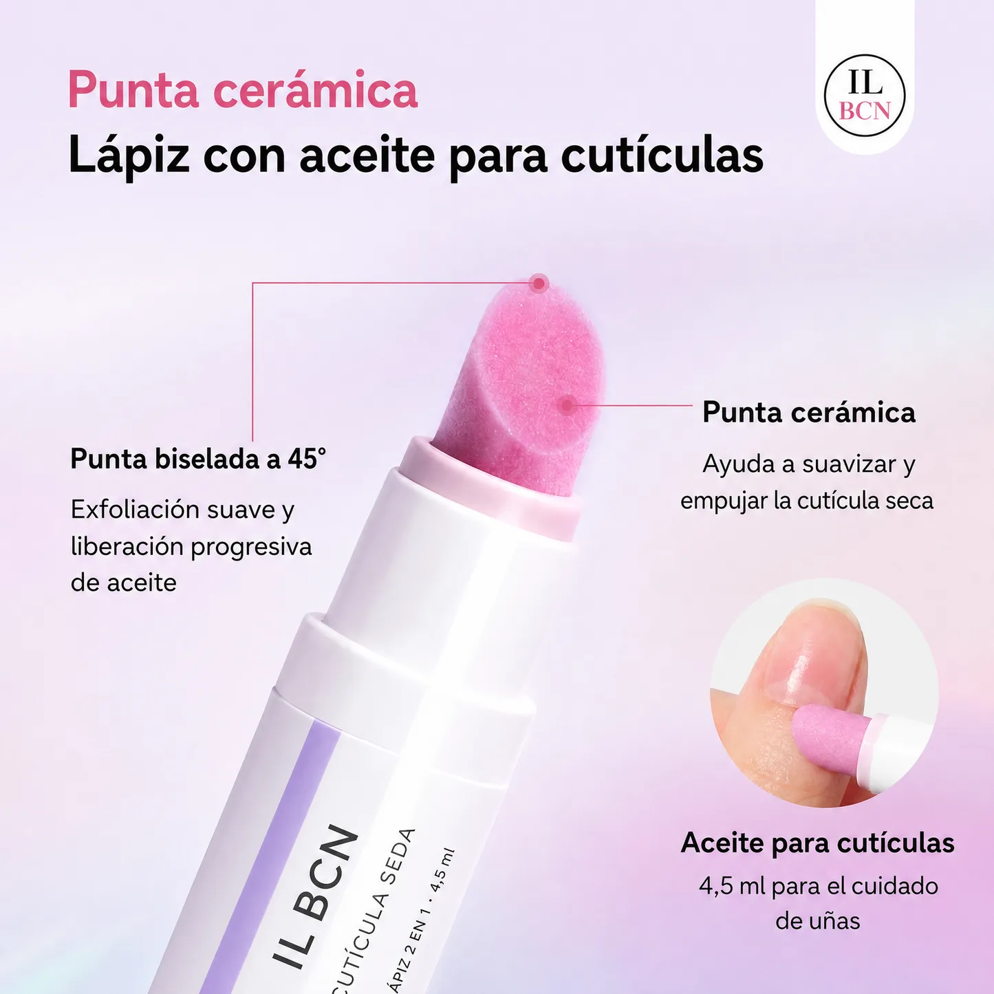 Cutícula Seda — Lápiz 2 en 1 para Cutículas · Pack de 2