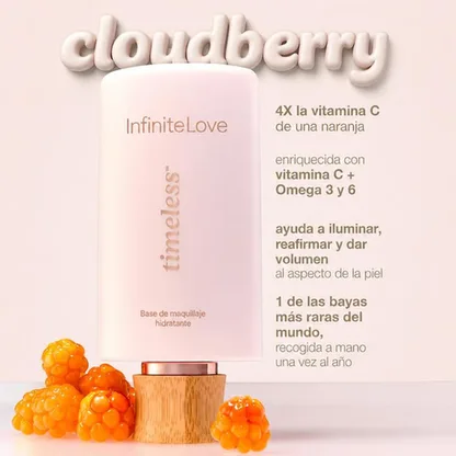Base de Maquillaje Hidratante Timeless · Sérum 24h + Brocha de Regalo