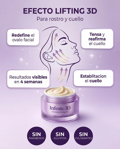 Infinite3D - Crema Lifting 3D Coreana con 17 Péptidos