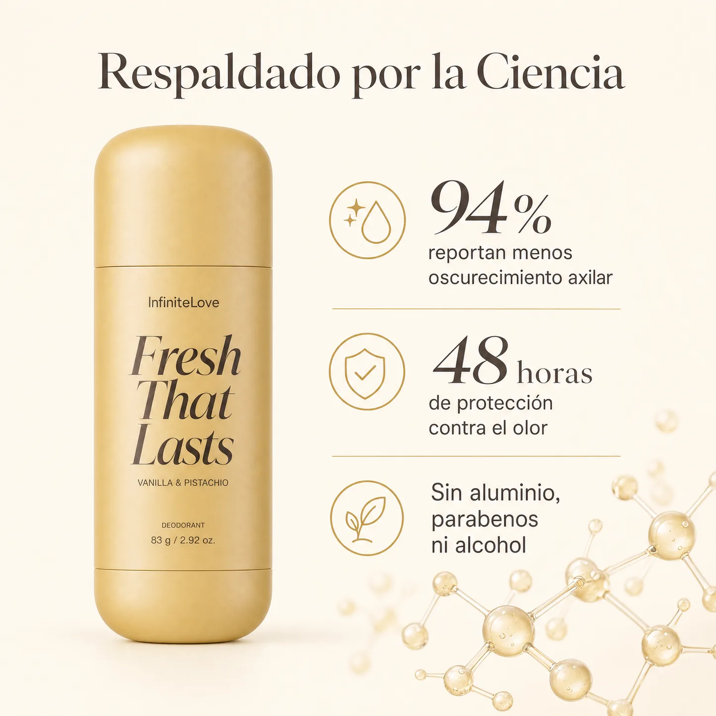 InfiniteFresh — Desodorante Aclarante con Ácido Kójico