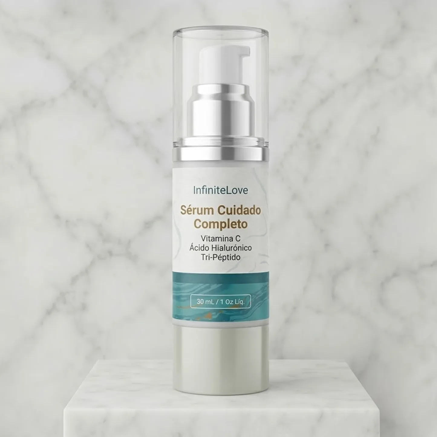Suero Facial 4 en 1 con Vitamina C y Péptidos para Arrugas, Flacidez y Manchas