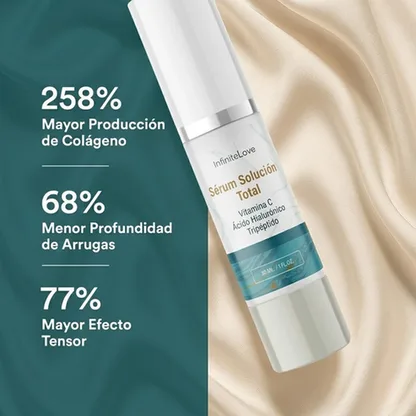 Suero Facial 4 en 1 con Vitamina C y Péptidos para Arrugas, Flacidez y Manchas