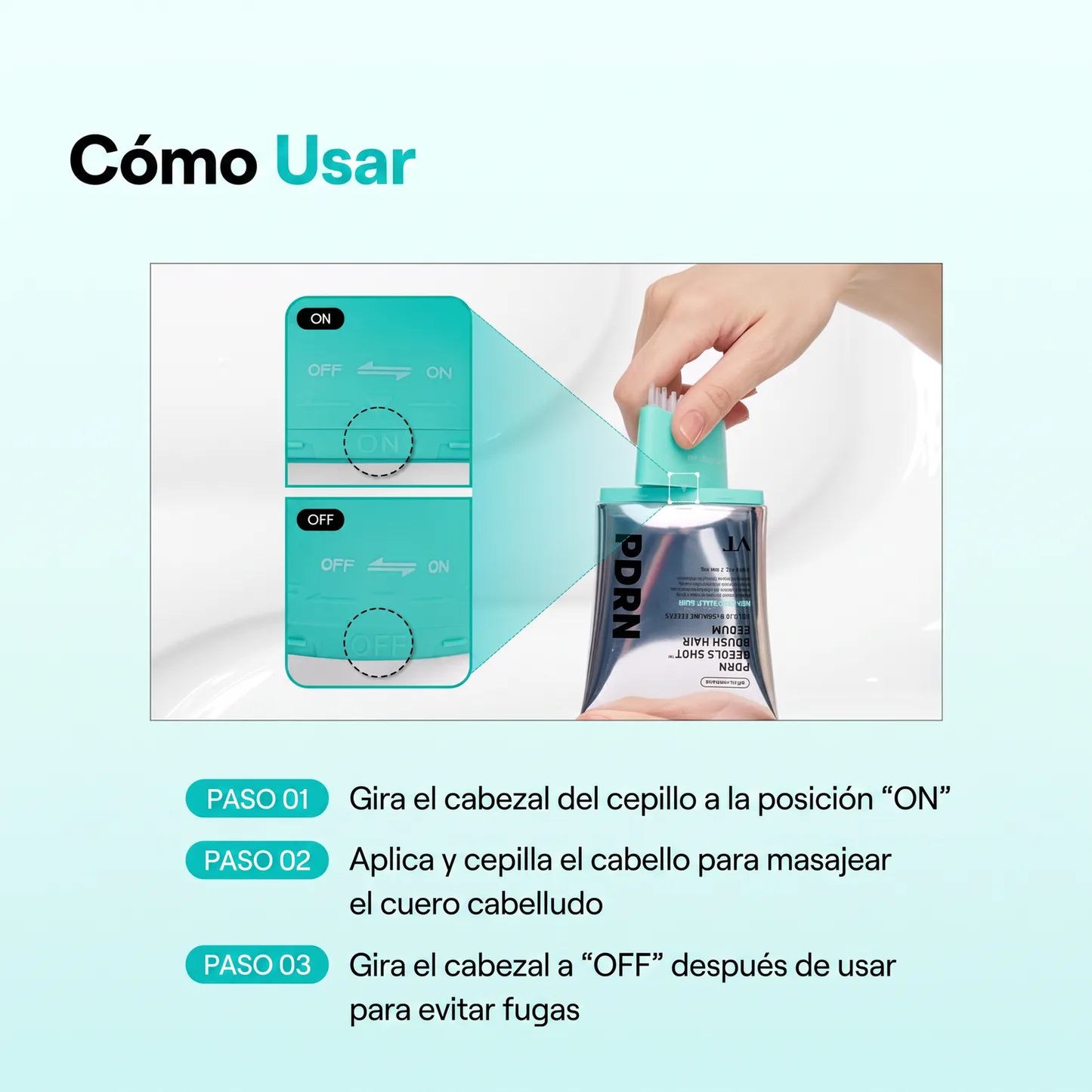 Cómo Usar - 3 Pasos Serum Capilar de Microagujas InfiniteLove