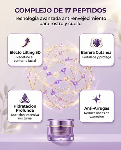 Infinite3D - Crema Lifting 3D Coreana con 17 Péptidos